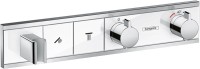 Термостатический смеситель встраиваемый Hansgrohe RainSelect 15355400 для душа, матовый белый, хром