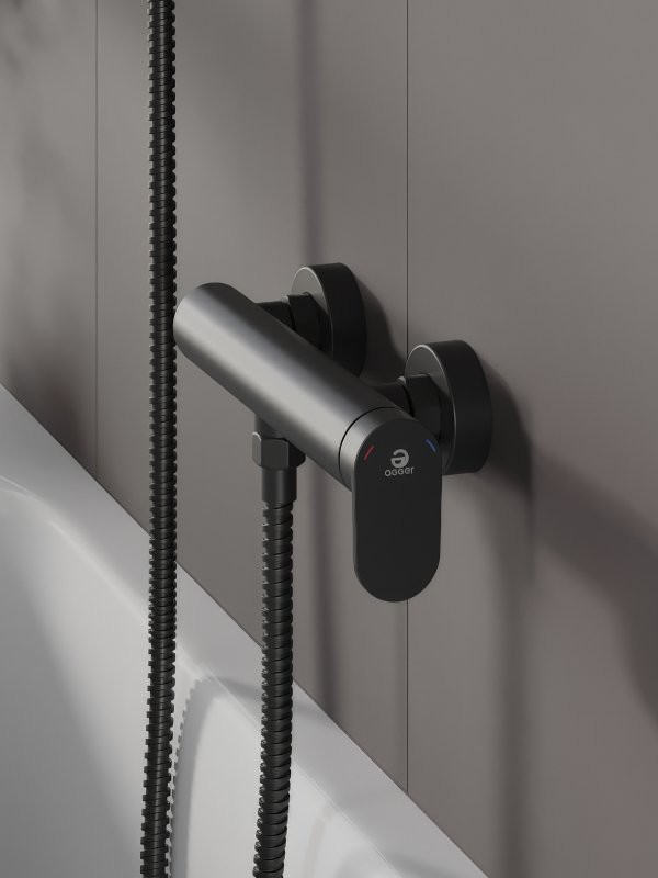Смеситель для душа Agger Sweet A2720044 черный матовый