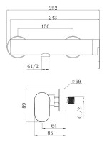 Смеситель для душа Agger Sweet A2720044 черный матовый