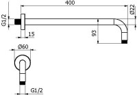 Кронштейн для верхнего душа Plumberia Selection Shower SAT3130OR золото