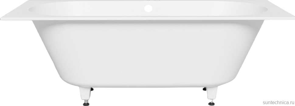 Ванна из искусственного камня Salini Ornella Axis S-Sense 170x75 см, встраиваемая, матовая белая, на ножках