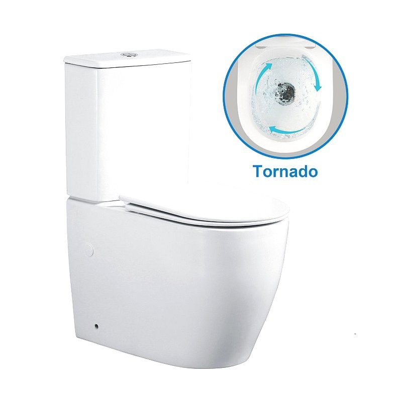 Унитаз-компакт напольный AZARIO Bonelle AZ-1229A глянцевый белый