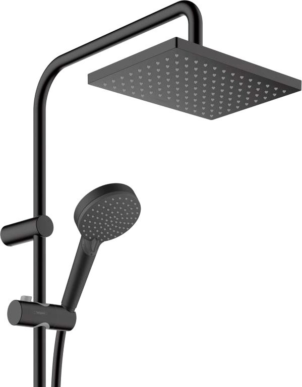 Душевая стойка Hansgrohe Vernis Shape 230 1jet 26286670 с термостатом, черная матовая