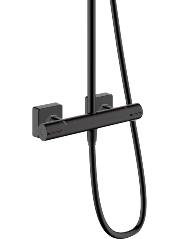 Душевая стойка Hansgrohe Vernis Shape 230 1jet 26286670 с термостатом, черная матовая