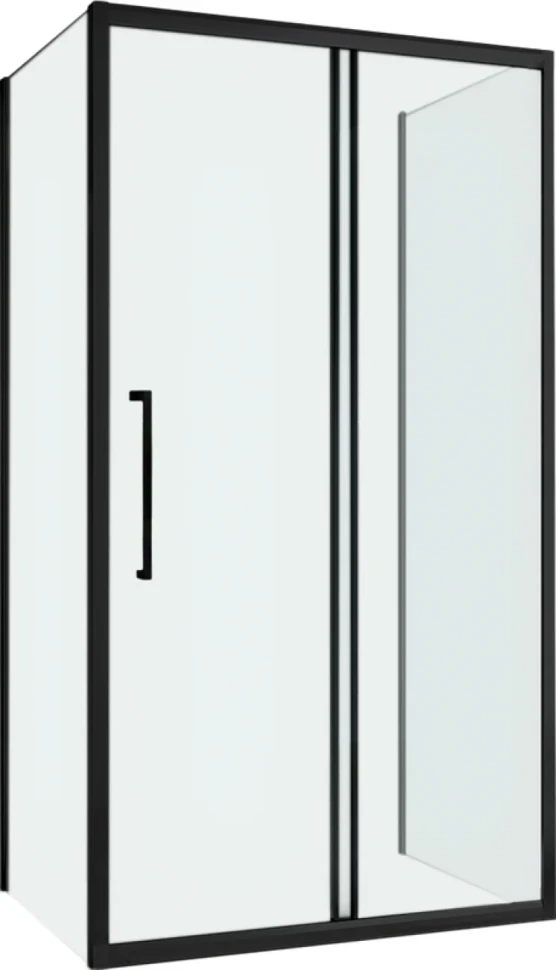 Душевой уголок Abber Schwarzer Diamant AG30110BH-S50B-S50B 100x50, профиль черный,  стекло прозрачное