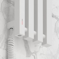 Полотенцесушитель электрический Сунержа Сатерленд 4.0 30-0854-1215 120x20 см, подключение слева, скрытое подключение слева, матовый белый, I-образный