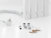 Полотенцесушитель электрический Сунержа Сатерленд 4.0 30-0854-1215 120x20 см, подключение слева, скрытое подключение слева, матовый белый, I-образный