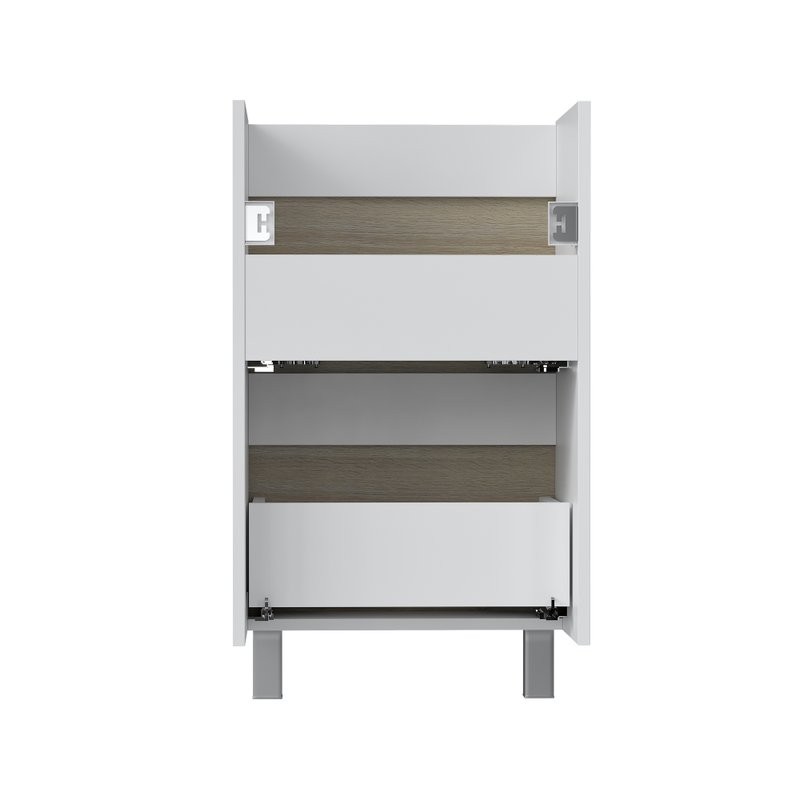 Тумба с раковиной Vigo Cross 50 напольная, 2 ящика, светлое дерево