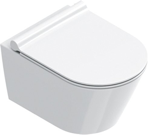 Унитаз подвесной Catalano Zero 50х35, белый глянцевый, тонкое сиденье, с микролифтом