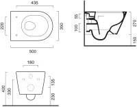 Унитаз подвесной Catalano Zero 50х35, белый глянцевый, тонкое сиденье, с микролифтом