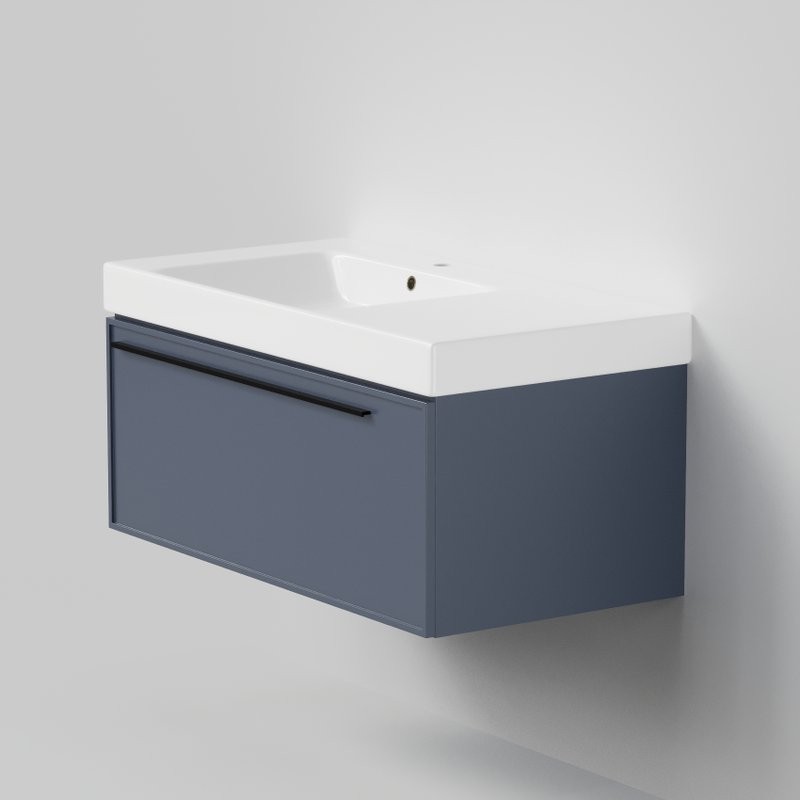 Тумба с раковиной La Fenice Elba 90 подвесная, blu grigio, раковина Cubo 90 L