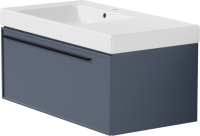 Тумба с раковиной La Fenice Elba 90 подвесная, blu grigio, раковина Cubo 90 L