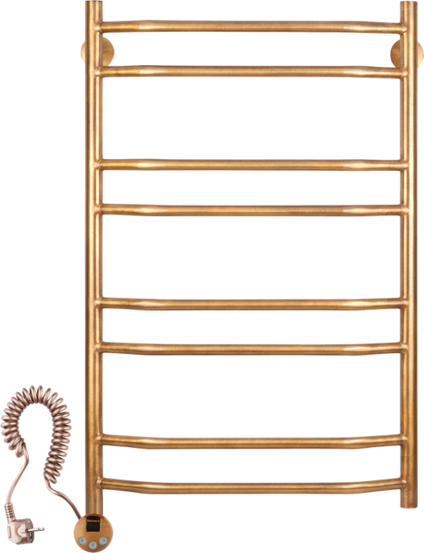 Полотенцесушитель электрический Secado Агата 4 85x55 см, подключение слева, бронза, лесенка, латунь