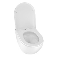 Унитаз подвесной AZARIO Ormi AZ-0253VD безободковый, с микролифтом, глянцевый белый