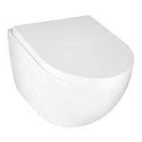 Унитаз подвесной AZARIO Ormi AZ-0253VD безободковый, с микролифтом, глянцевый белый