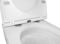 Унитаз подвесной AZARIO Ormi AZ-0253VD безободковый, с микролифтом, глянцевый белый