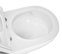 Унитаз подвесной AZARIO Ormi AZ-0253VD безободковый, с микролифтом, глянцевый белый