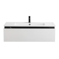 Тумба с раковиной Cezares Slider 100 подвесная, 1 ящик, белая