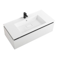 Тумба с раковиной Cezares Slider 100 подвесная, 1 ящик, белая