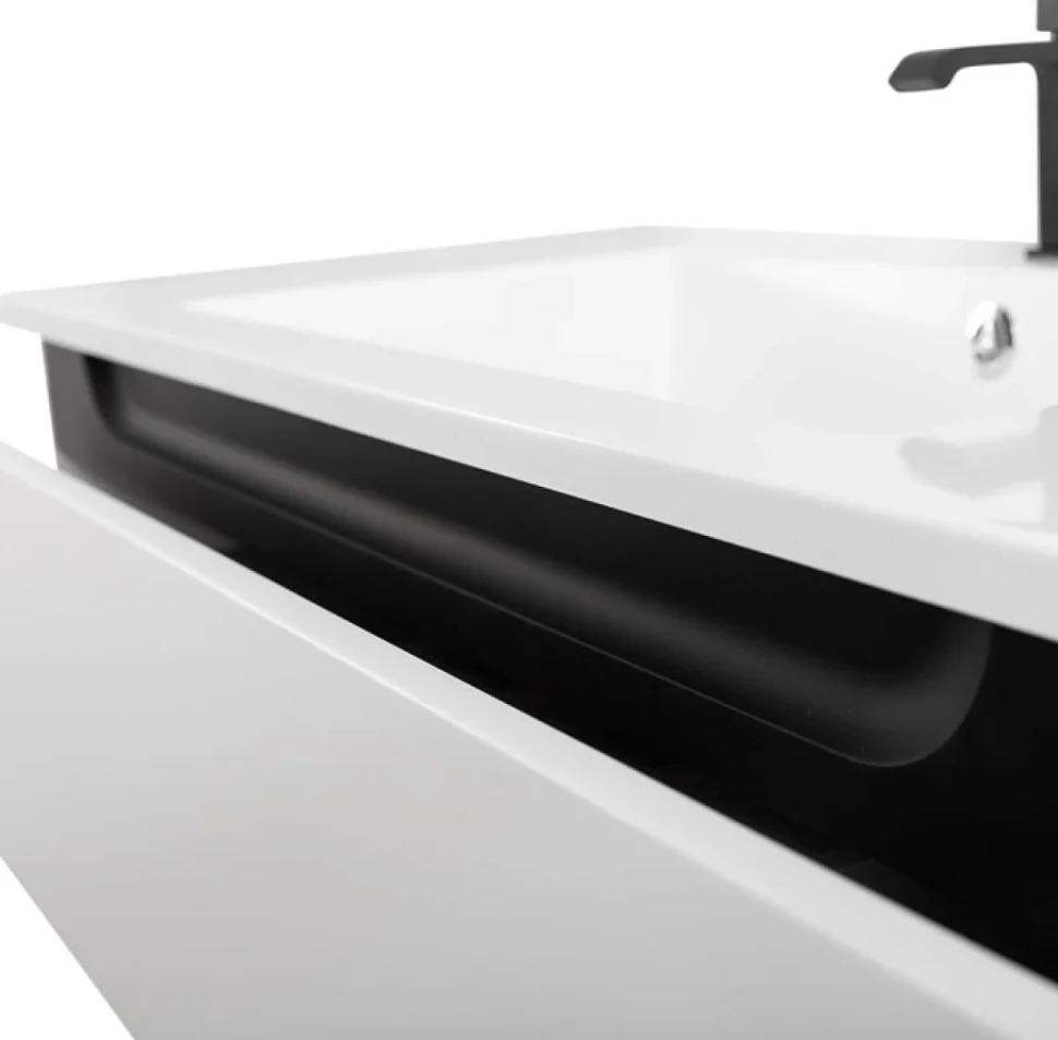 Тумба с раковиной Cezares Slider 100 подвесная, 1 ящик, белая