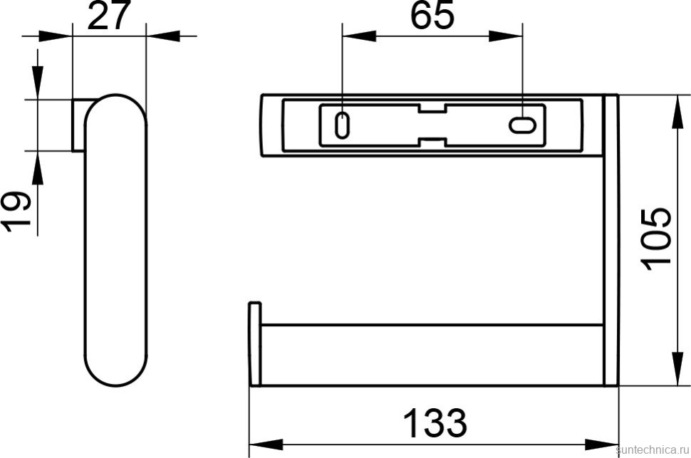 Держатель туалетной бумаги Keuco Plan 14962 нержавеющая сталь