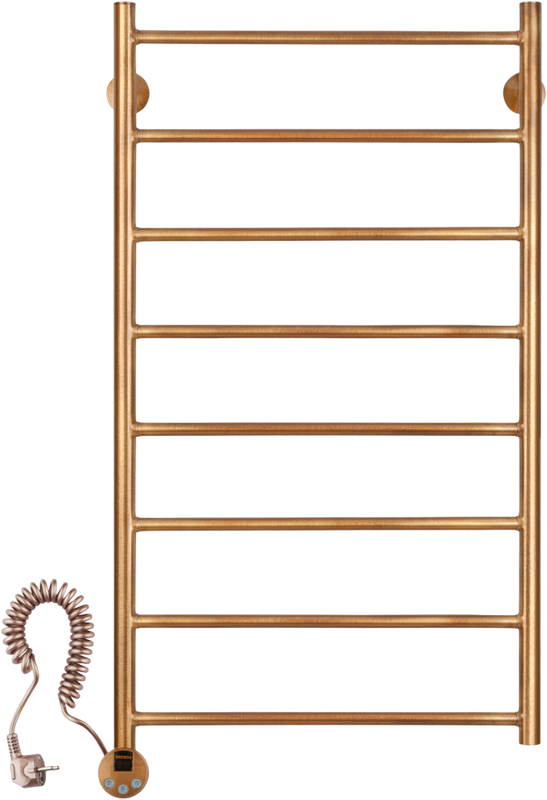 Полотенцесушитель электрический Secado Триада 1 плюс 105x55 см, подключение слева, бронза, лесенка, латунь