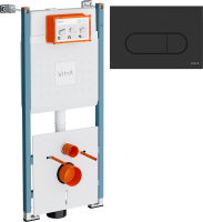 Система инсталляции для унитазов VitrA V-Fix Core 732-5800-01PV с кнопкой Root Round 740-2211 черной матовой