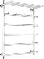 Полотенцесушитель водяной Secado Турин 1 КСП 80x55 см, хром, лесенка, с полкой