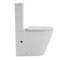 Унитаз-компакт напольный SantiLine SL-5046 с микролифтом, безободковый