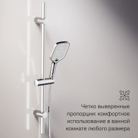 Душевая система с тропическим душем Damixa Gala 953530000 хром, скрытого монтажа, смеситель для 2 потребителей, штанга, верхний душ, встраиваемый душевой комплект, гарантия 10 лет, Дания