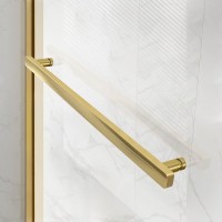 Душевая дверь в нишу Vincea Slim Soft VDS-1SS110CLG 110 см, профиль брашированное золото, стекло прозрачное