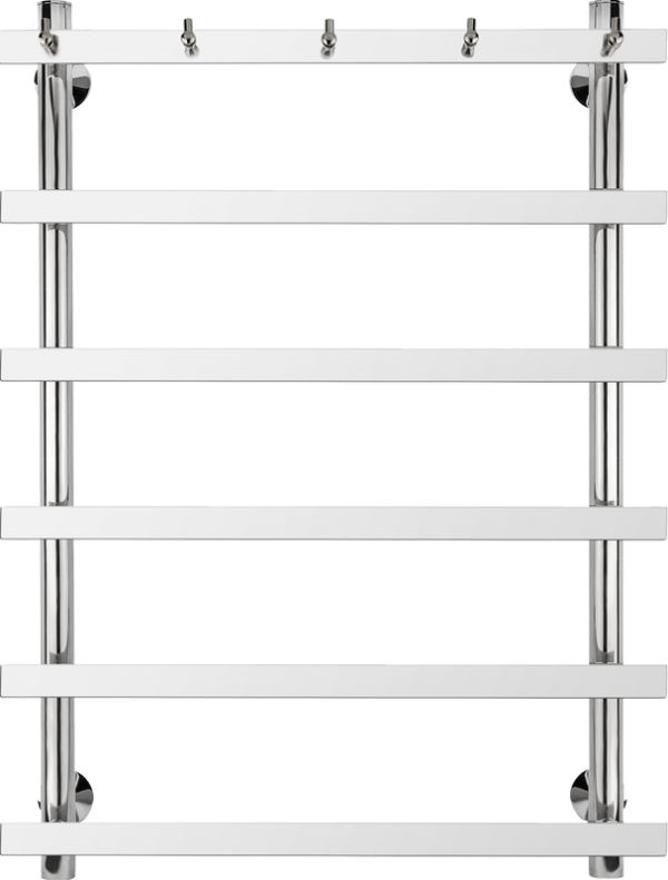 Полотенцесушитель электрический Secado Понтида 1 К, R 80x60 см, подключение справа, глянцевый хром, лесенка