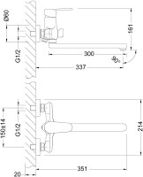 Универсальный смеситель Lemark Point LM0351C