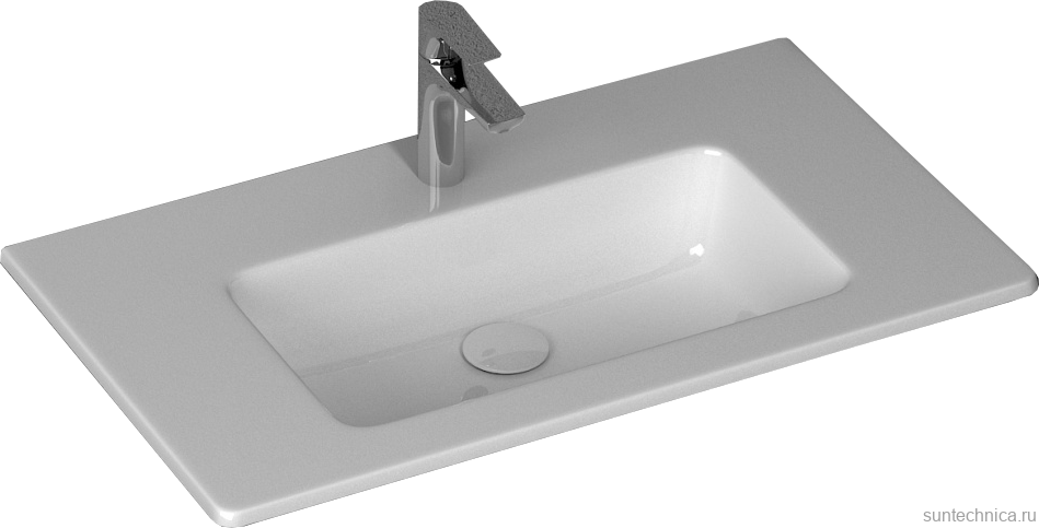 Тумба с раковиной Allen Brau Reality 80 подвесная, папирус матовый, раковина Fantasy Flat 82x47, без перелива, белая