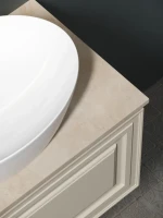 Тумба под раковину со столешницей Sancos Very 80 beige soft, столешница бежевая
