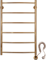 Полотенцесушитель электрический Secado Милан 1 плюс 85x55 см, подключение справа, бронза, лесенка, латунь