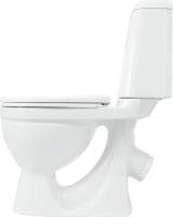 Унитаз-компакт напольный Sanita Идеал комфорт с микролифтом, глянцевый белый