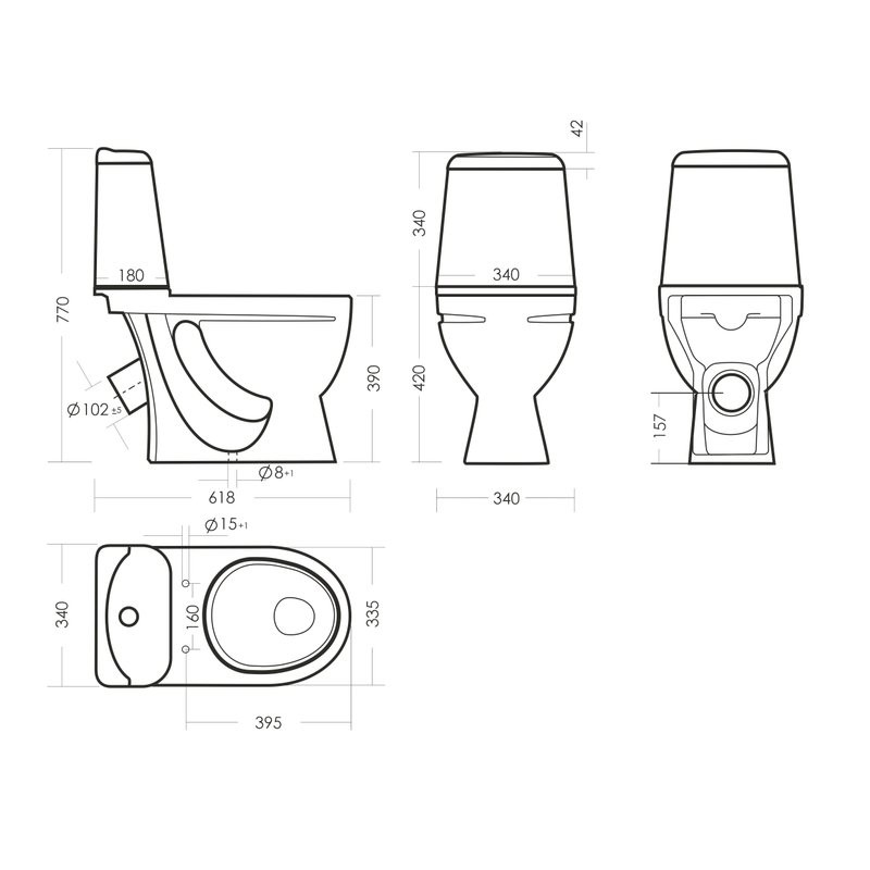 Унитаз-компакт напольный Sanita Идеал комфорт с микролифтом, глянцевый белый