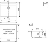 Мойка кухонная Mixline ML-GM15 антрацит