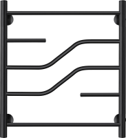 Полотенцесушитель электрический Secado Риволи 4673739241400 60x50 см, подключение слева, матовый черный, лесенка