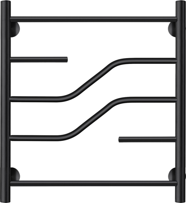Полотенцесушитель электрический Secado Риволи 4673739241400 60x50 см, подключение слева, матовый черный, лесенка