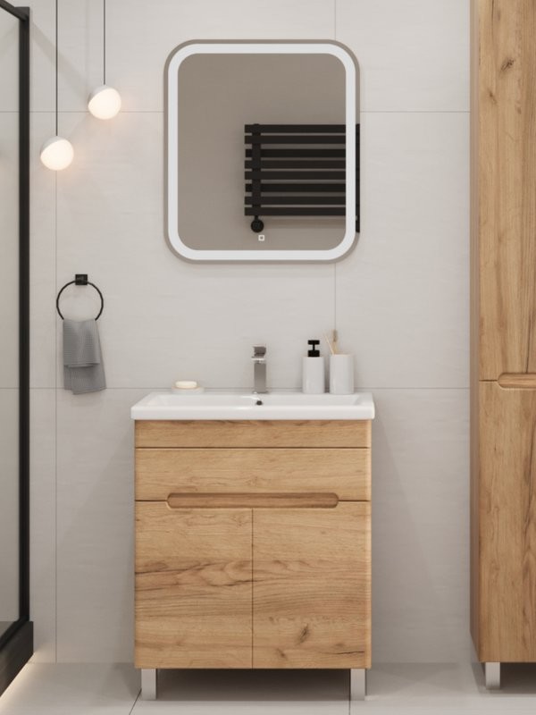 Мебель для ванной комнаты SanStar Модена 70 напольная, дуб крафт золотой