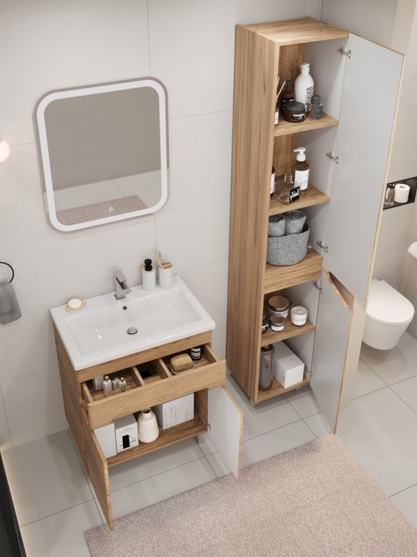 Мебель для ванной комнаты SanStar Модена 70 напольная, дуб крафт золотой