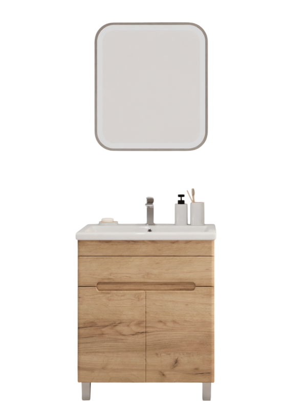 Мебель для ванной комнаты SanStar Модена 70 напольная, дуб крафт золотой