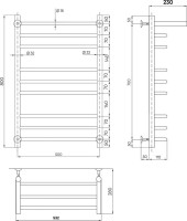 Полотенцесушитель водяной Indigo Brace LBCW80-50GDPK3 с полкой, золото