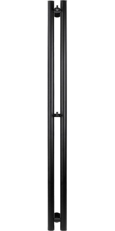 Полотенцесушитель водяной Secado Бергамо 2К 1500/70 150x10 см, матовый черный, I-образный