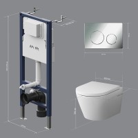 Комплект 5 в 1 AM.PM Sense IS90151.741701 с сиденьем микролифт