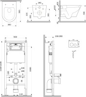 Комплект 5 в 1 AM.PM Sense IS90151.741701 с сиденьем микролифт