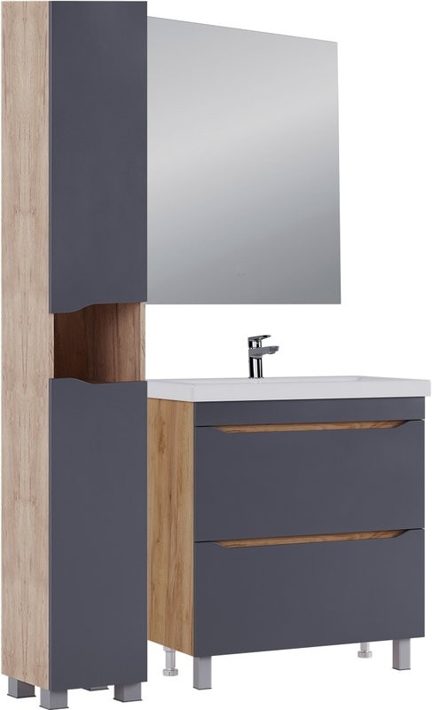 Мебель для ванной комнаты Vigo Wave 80 дуб золотой