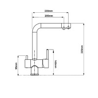 Смеситель для кухни BOCH MANN Laura BN BM10423 матовый никель